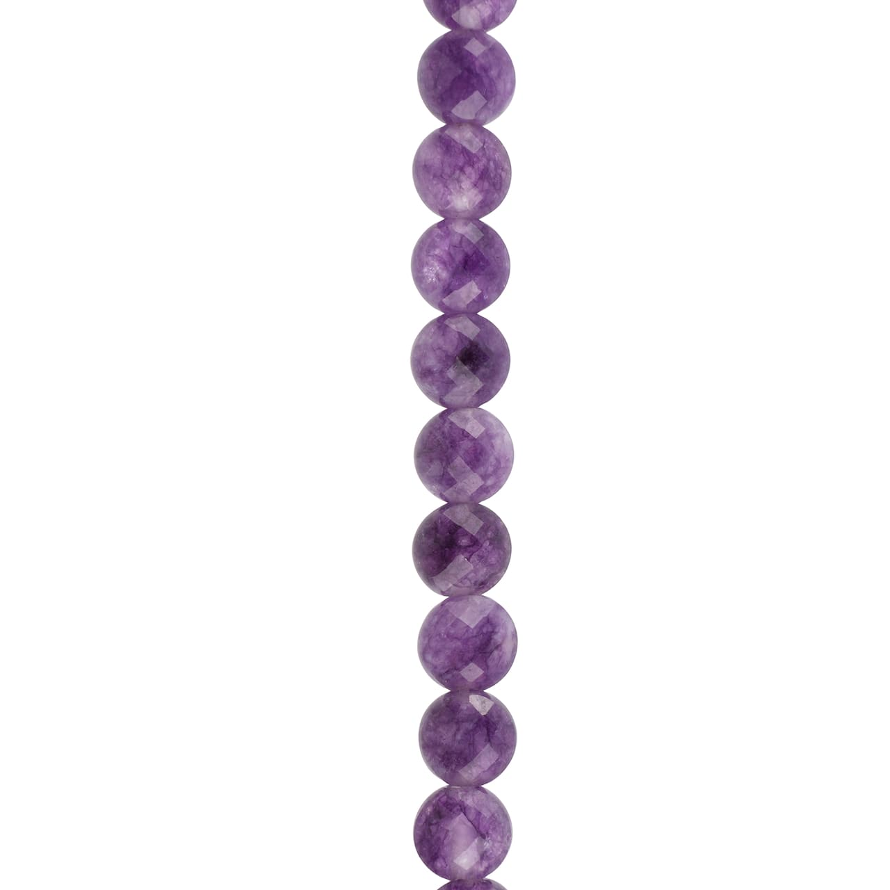 12 Pack: Pink Faceted Amethyst Round Coin Beads, 6mm by Bead Landing™